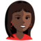 Woman - Black emoji on Messenger